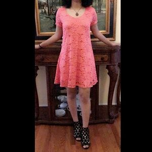 Casual pink midi dress